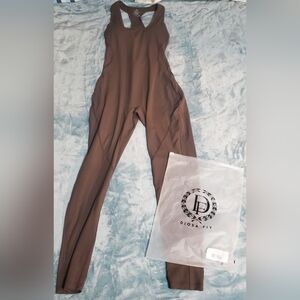 Diosa Fit Women's Chocolate Brown Jumpsuit
